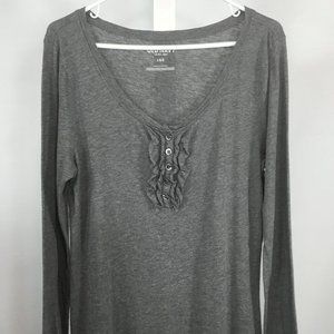 Old Navy Grey Henley Tee